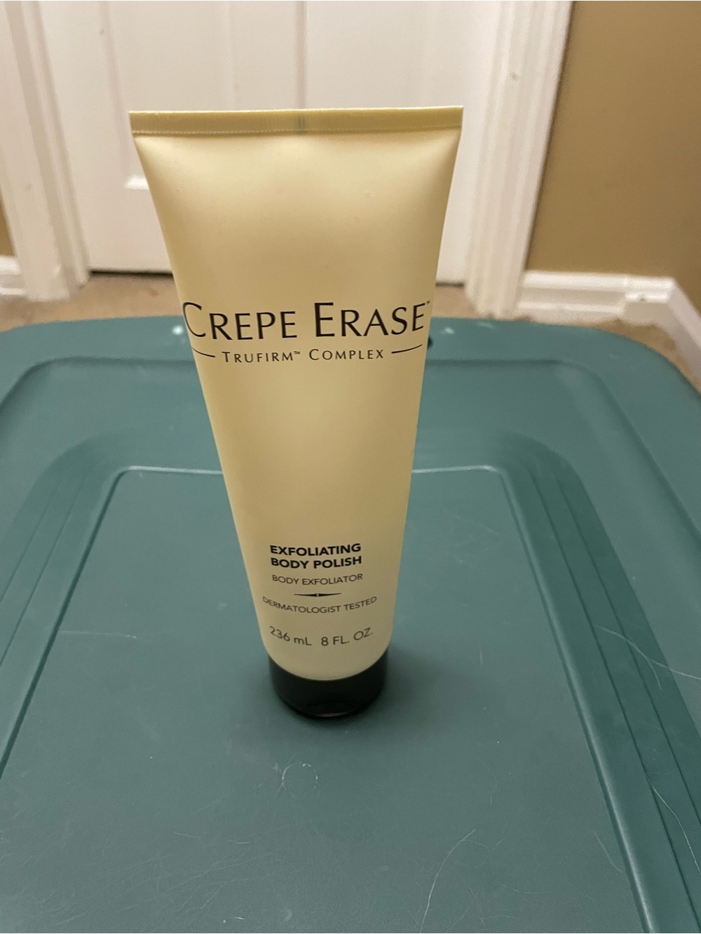 Partially used crepe erase exfoliating body polish